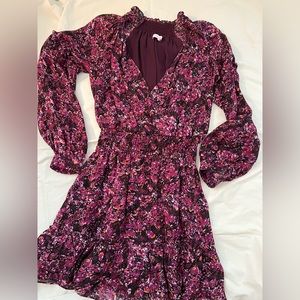 Parker multi-color pink long-sleeve mini dress - XS